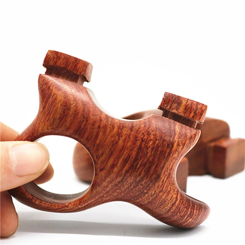 Left/Right Slingshot in Purple Sandalwood with Flat Rubber Bands for Outdoor Archery Shooting Hunting Activity | Спорт и развлечения