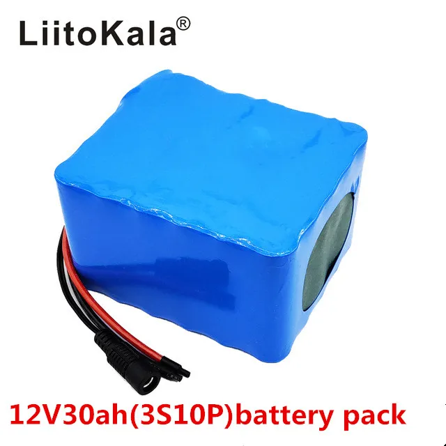 

LiitoKala 12V 30Ah 3S12P 11.1V 12.6V High-power Lithium Battery Pack for Inverter Xenon Lamp Solar Street Light Sightseeing Car