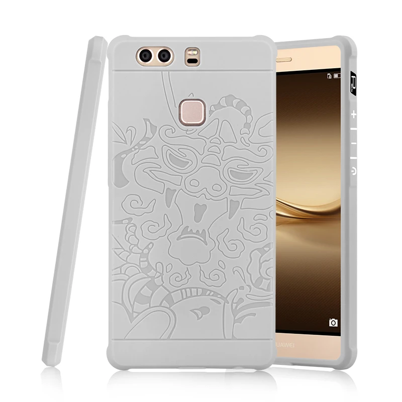 3D рельефный ТПУ чехол для Huawei P9 Plus P 9 P9plus двойной 5 5-дюймовый Чехол телефона с