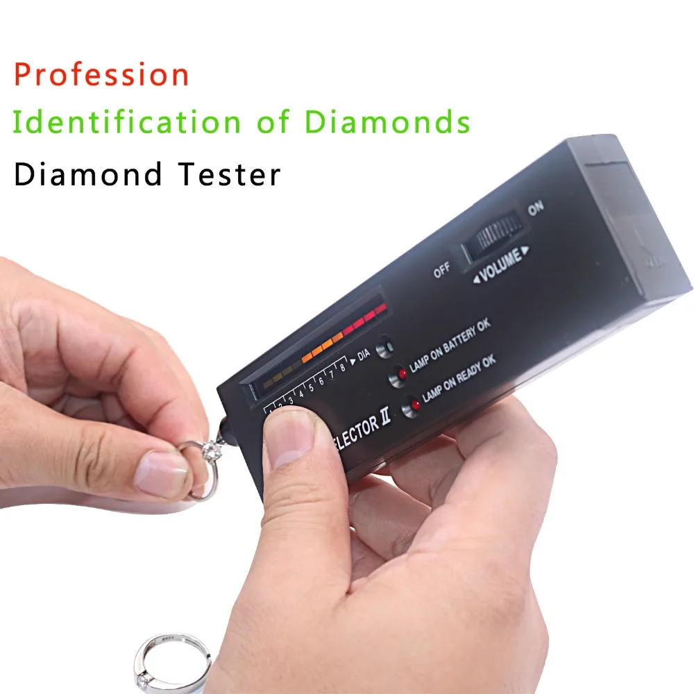 Портативный электронный Алмазный тестер светодиодный индикатор Moissanite Gemstone для