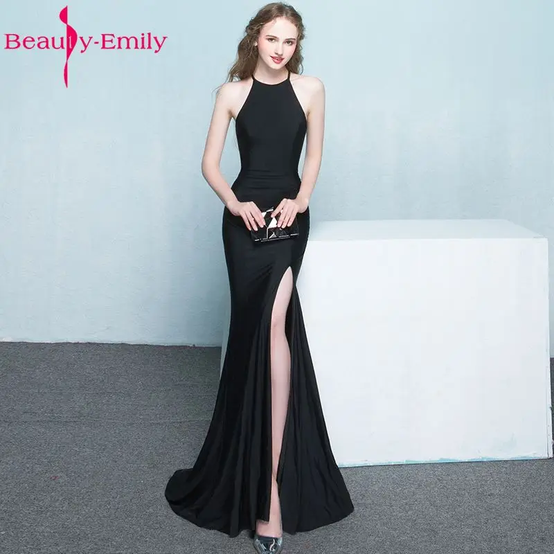 Женское вечернее платье Русалка Beauty Emily длинное зеленое с открытой спиной без