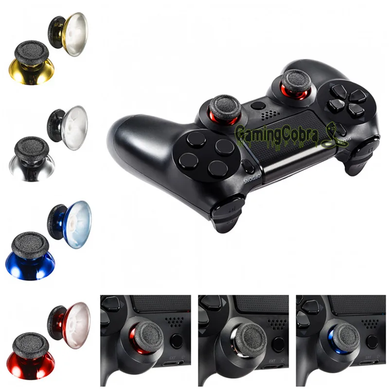 

eXtremeRate 2 Pcs Chrome Analog Thumbstick Joystick Stick Caps for PS4, for PS4 Slim, for PS4 Pro Controller