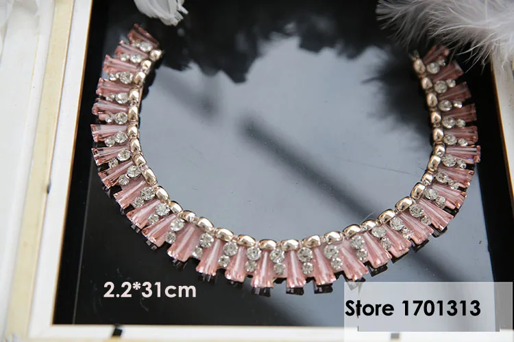 3*29cm handmade beaded collar patches for clothing Sequins Trimmings wedding dresses DIY sewing accessories trim tailor | Дом и сад