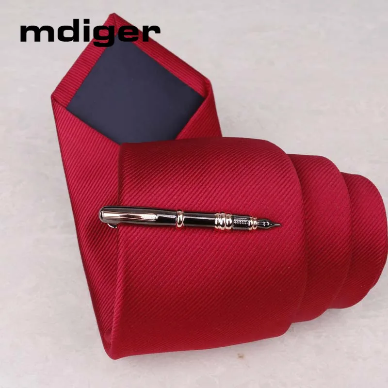 Mdiger брендовый мужской галстук с зажимом медный праздничный деловой ГАЛСТУК