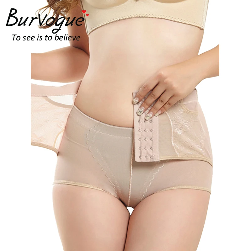 Burvogue Высокая талия кружево средства ухода за кожей Shaper трусики для женщин нижнее
