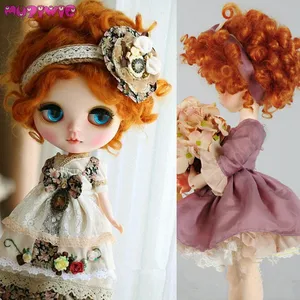 Теплостойкие синтетические короткие длинные кудрявые волосы для шарнирной куклы 13, 14, 16, парики для кукол, аксессуары для шарнирной куклы SD