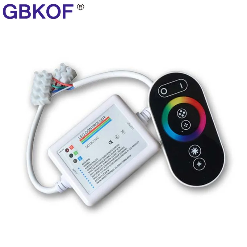Светодиодные ленты RGB 10 м 15 20 5050 неводонепроницаемые + радиочастотный сенсорный