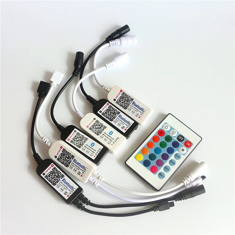 DC 5 V 24 Bluetooth Светодиодная лента контроллер мини беспроводной 24key Диммер пульт RGB RGBW
