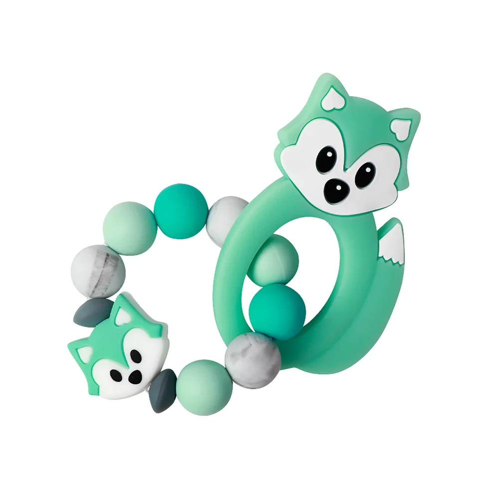 HH027-04 TYRY. HU силиконовый детский браслет для прорезывающихся зубов, BPA бесплатно, Детские Бусы для прорезывания зубов, подарок для медсестры, игрушка из пищевого силикона, детский браслет - Цвет: HH027-04