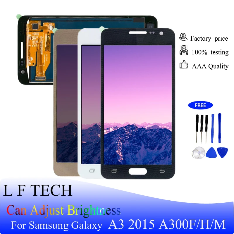 ЖК дисплей для Samsung Galaxy A3 2015 A300 A300F A300H A300M экран в сборе и сенсорный дигитайзер