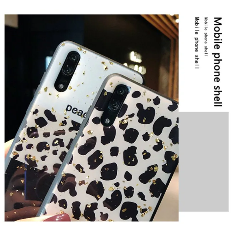 Золотой леопардовый чехол для телефона Huawei P20 P30 Lite Pro силиконовый Mate 10 Mate20 Nova 3 Honor