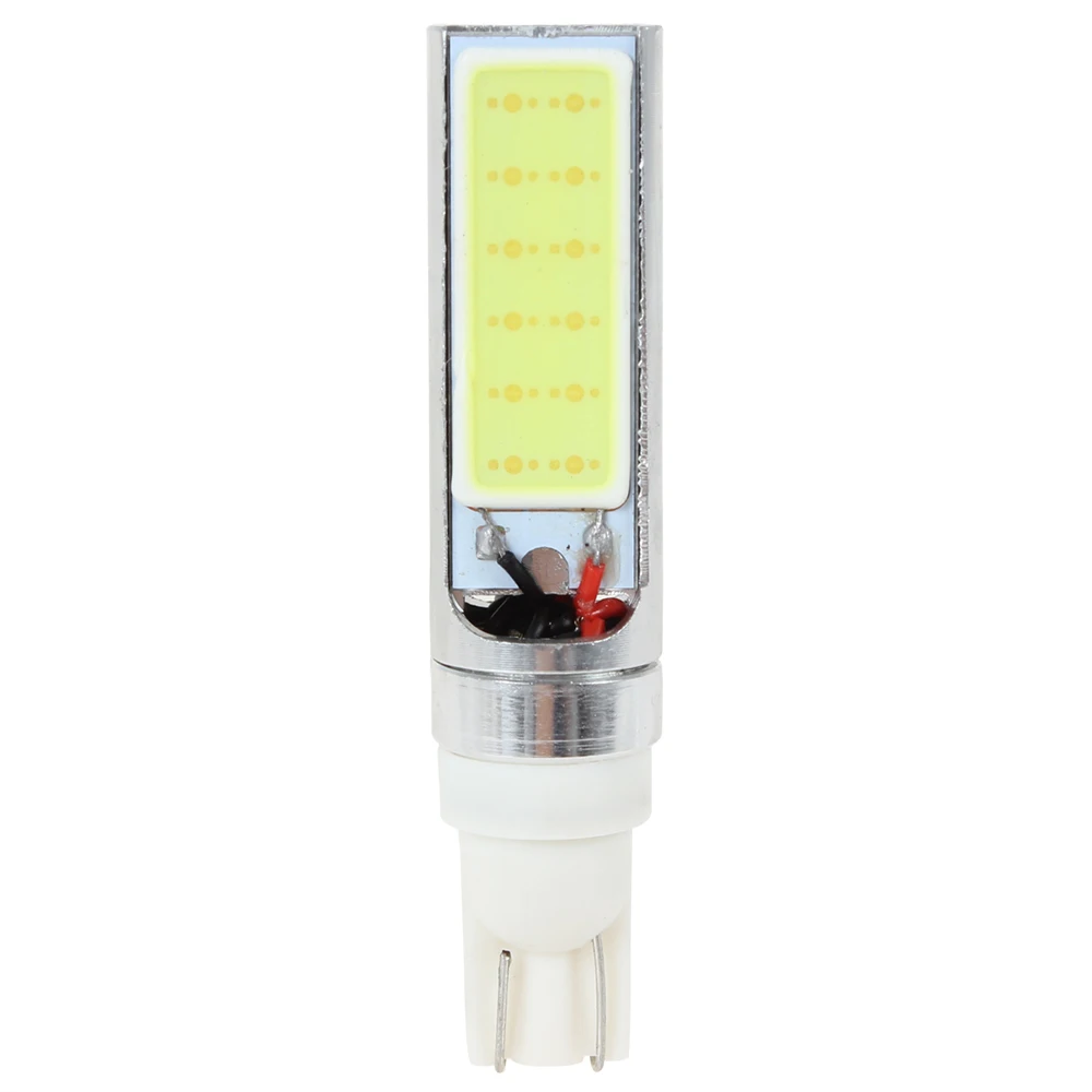 12V DC 10W 300LM 6500K 8000K супер яркий ксеноновый белый светильник T10 светодиодный COB лампы