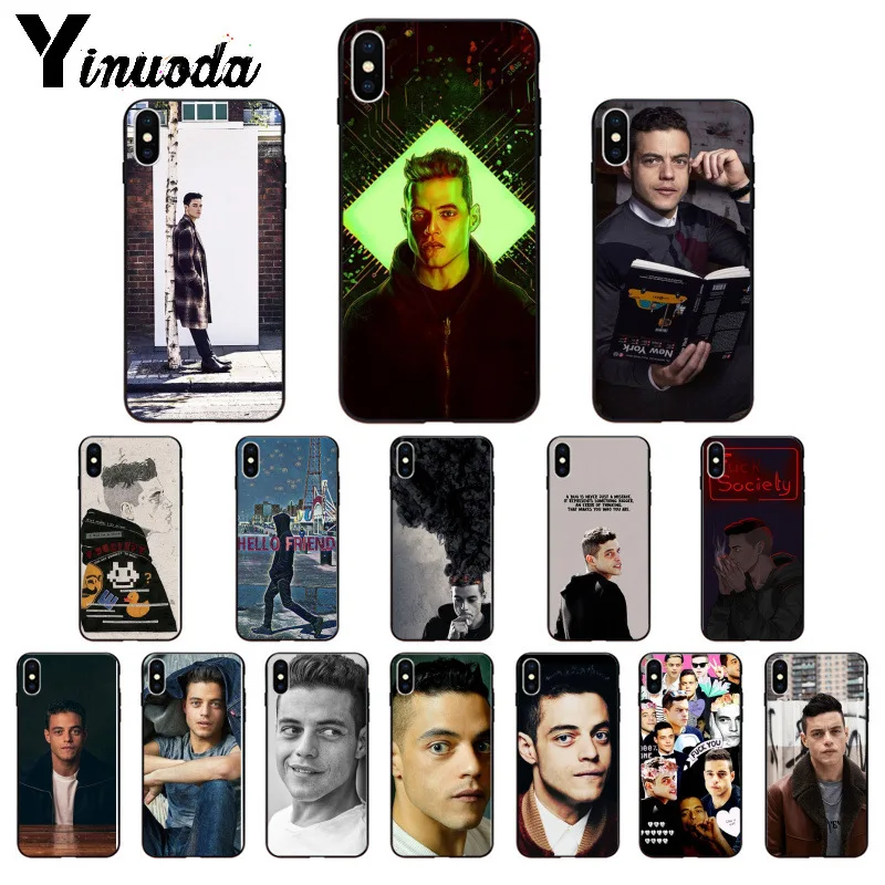 

Yinuoda Rami Malek Silicone TPU Soft Phone Case for Apple iPhone 8 7 6 6S Plus X XS MAX 5 5S SE XR Cover