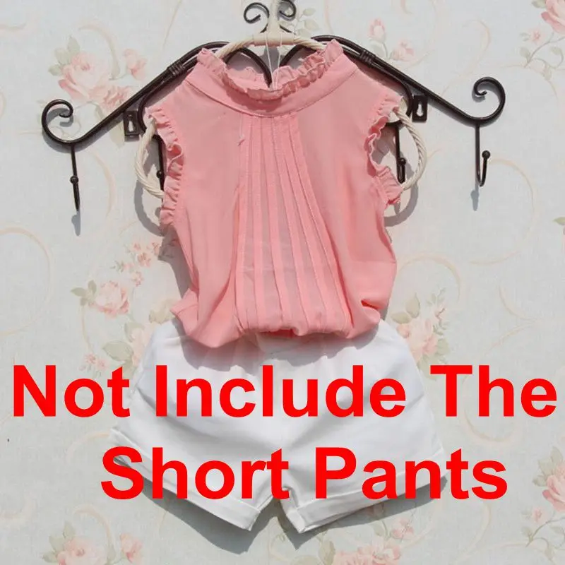 Модная однотонная летняя блузка для маленьких девочек-подростков Рубашки детей