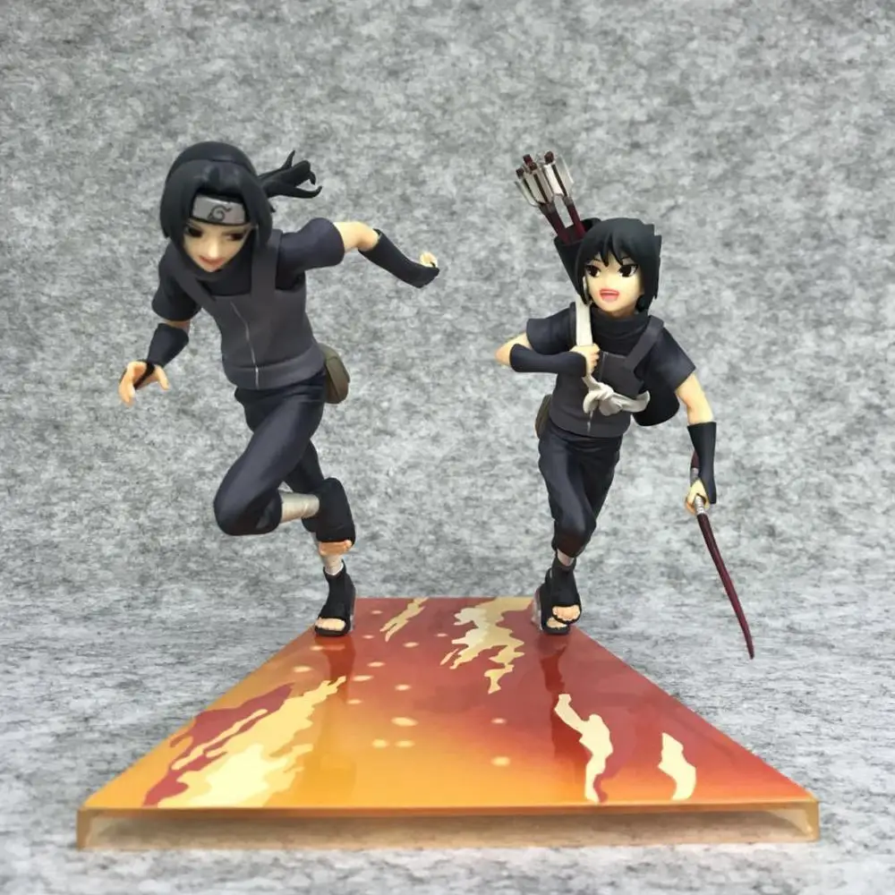 Аниме Фигурка 12 15 см Наруто доставка Uchiha Itachi & Sasuke ПВХ фигурка Коллекционная