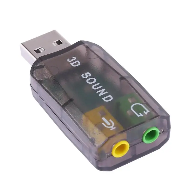 USB 2 0 Звуковая карта Виртуальный 5 1 канальный 3D аудио адаптер для настольного