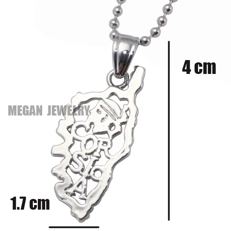 Подвеска и ожерелье с картой Корсики для женщин мужчин Карта страны | Украшения