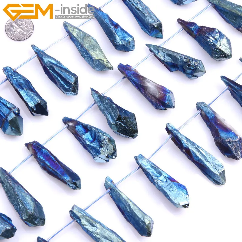 Raw Amethysts Stone Beads For Jewelry Making Dyed Color Loose 6X37mm-6X44mm 15 inch DIY Gem-inside | Украшения и аксессуары