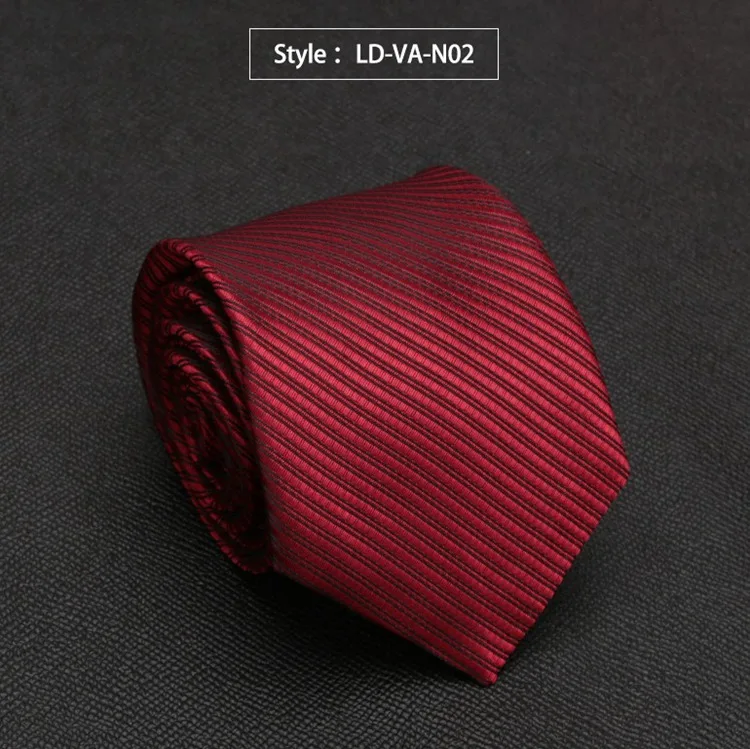 LD-VA-N02 Мужской галстук в полоску, однотонные модные галстуки для мужчин, Свадебный костюм, деловые, вечерние, классические, свадебные, повседневные, черная рубашка, аксессуары, галстук - Цвет: LD-VA-N02