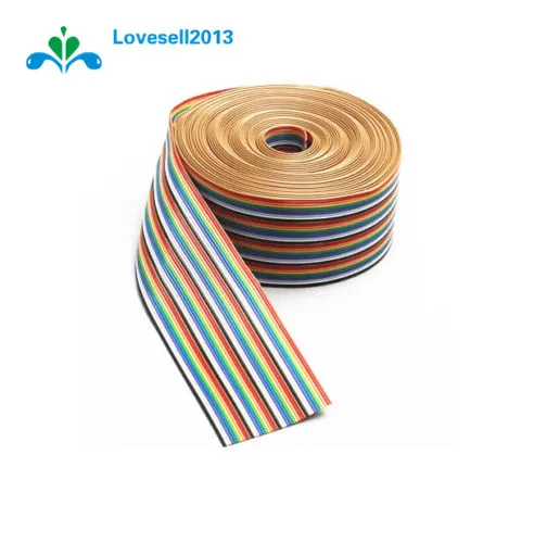 1M 3.3ft 40 Pin Flat Color Rainbow Ribbon IDC Cable Wire Rainbow Cable