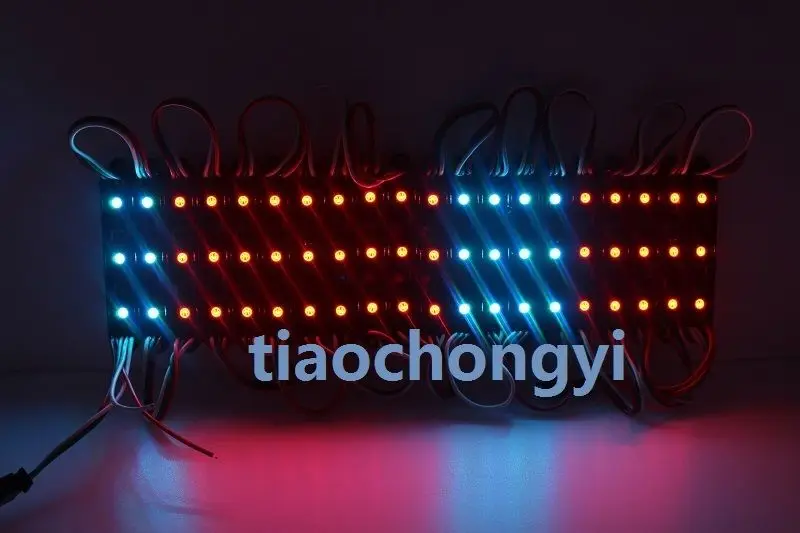 20 шт./компл. 12 В WS1903 5050 RGB светодиодный модуль светильник Magic Full Color SMD 3 S черный |