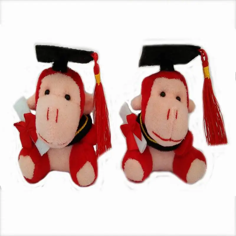 Брелок в виде обезьяны на выпускной 7 см 20 шт./лот|graduation toy|monkey keychainmonkey graduation |