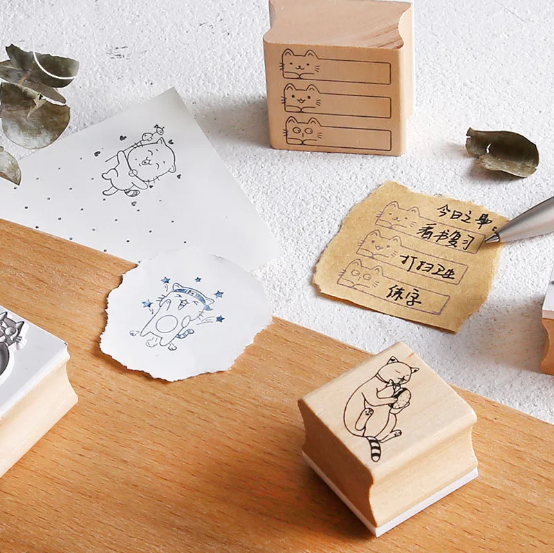 Ежедневный кот серии Деревянный штамп DIY Ремесло Деревянные и резиновые штампы для скрапбукинга канцелярские товары Скрапбукинг Стандартный штамп