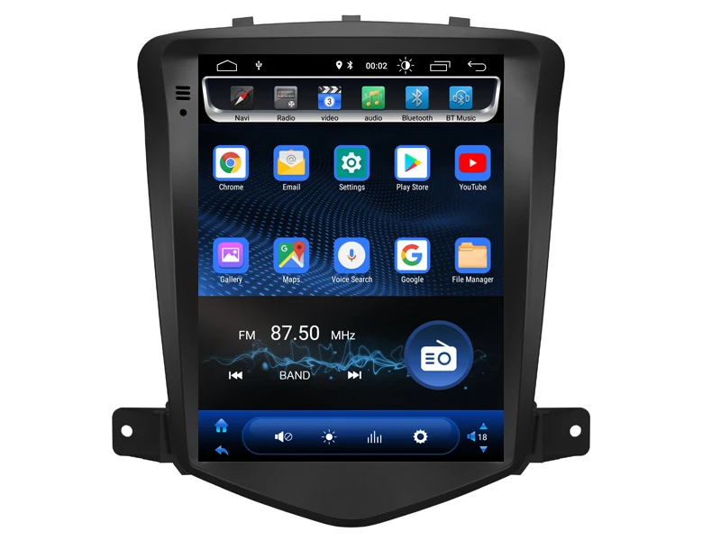 OTOJETA Android 8.1.0 вертикальный экран Автомобильный мультимедийный tesla gps навигатор радио плеер для 2008-2011 Chevrolet CRUZE AT/MT оба
