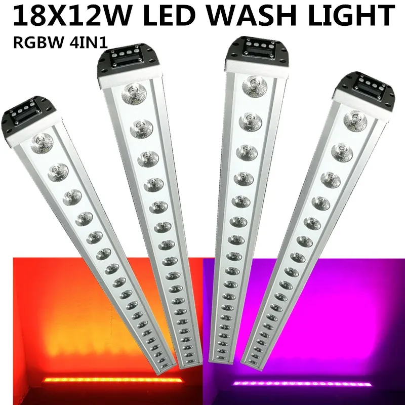 

4PCS/ 18X12W Waterproof LED wash light RGBW 4IN1 IP65 LED PAR DMX512 4/8CH disco light,professional dj equipment