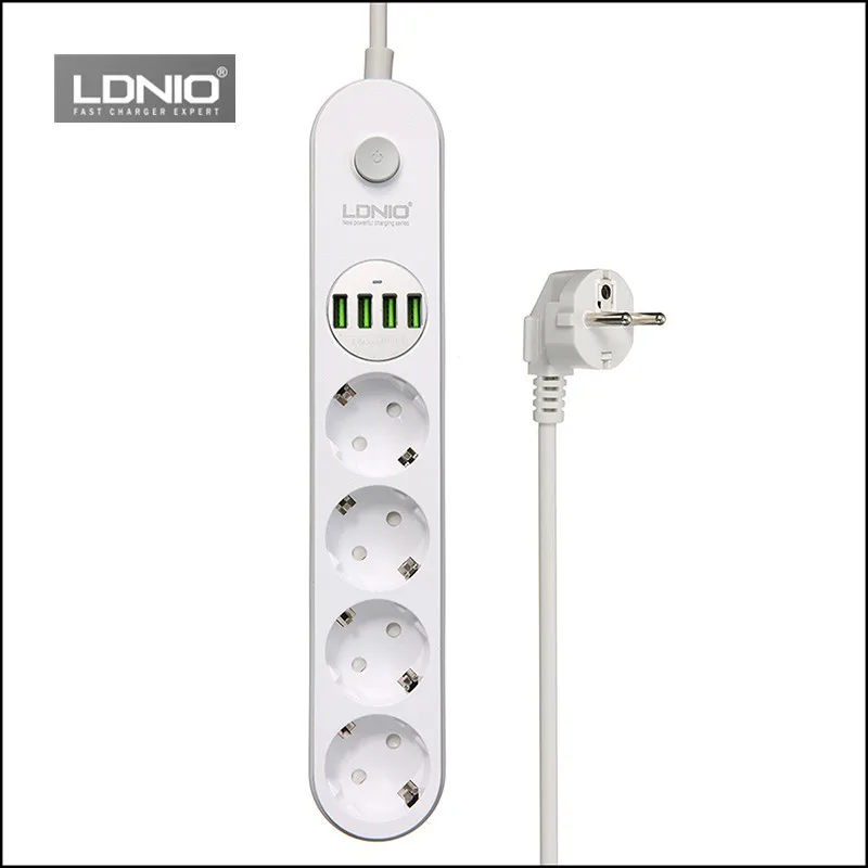 LDNIO умная USB лента питания Зарядка 6 USB порт 5 в 3,4 а зарядное устройство адаптеры 3 AC розетка ЕС вилка удлинитель