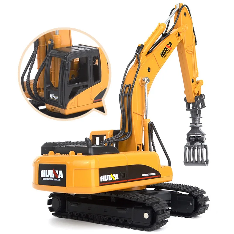 1:50 Engineering Vehicle Alloy Timber Grab Loader Excavator Car Vehicles Model Diecast Toy For Boys Children Toys | Игрушки и хобби
