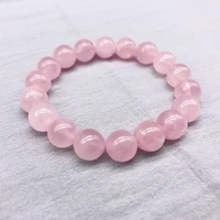 quartz beads wholesale bracelet powder elastic gift woman stone pink jewelry crystal