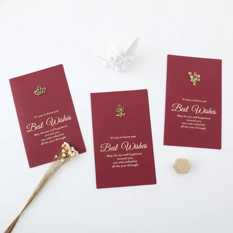 20 шт./лот Ретро металлическая поздравительная открытка визитных карточек/день