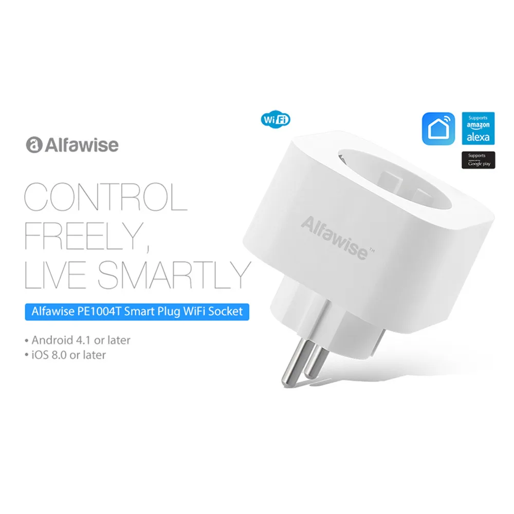 Alfawise PE1004T мини смарт-разъем WiFi мобильное приложение пульт дистанционного