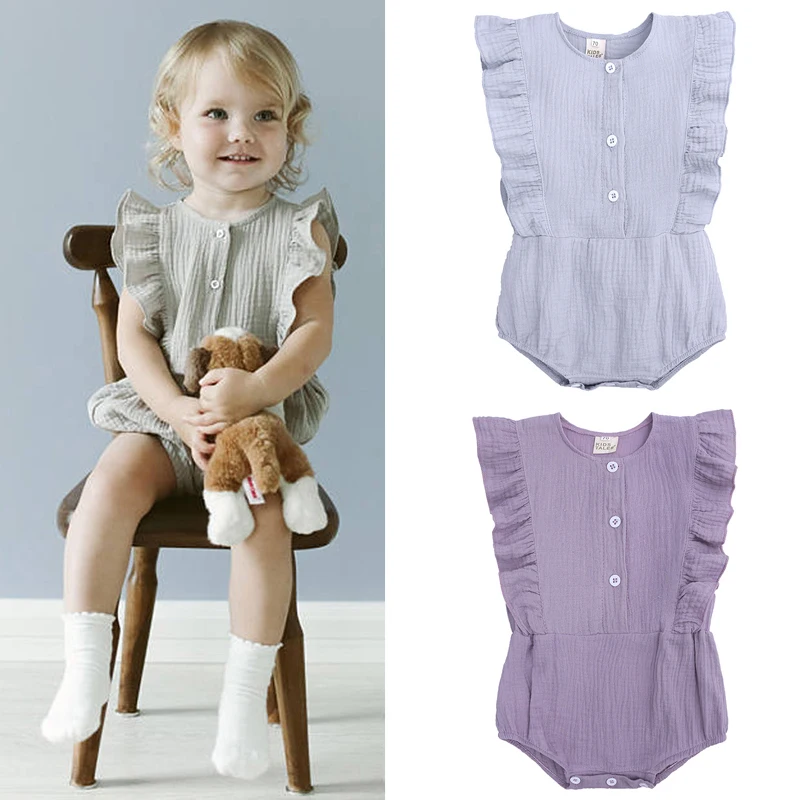 

2019 New Baby Girl funny summer lacework bodysuit clothes girls clothing grows boutique outfits things