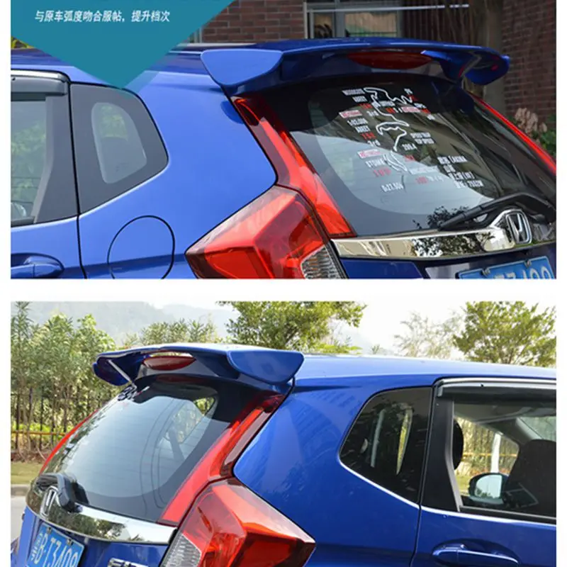 MONTFORD для Honda Fit Jazz ABS пластик Неокрашенный праймер цвет задний багажник крыша крыло спойлер стайлинга автомобилей