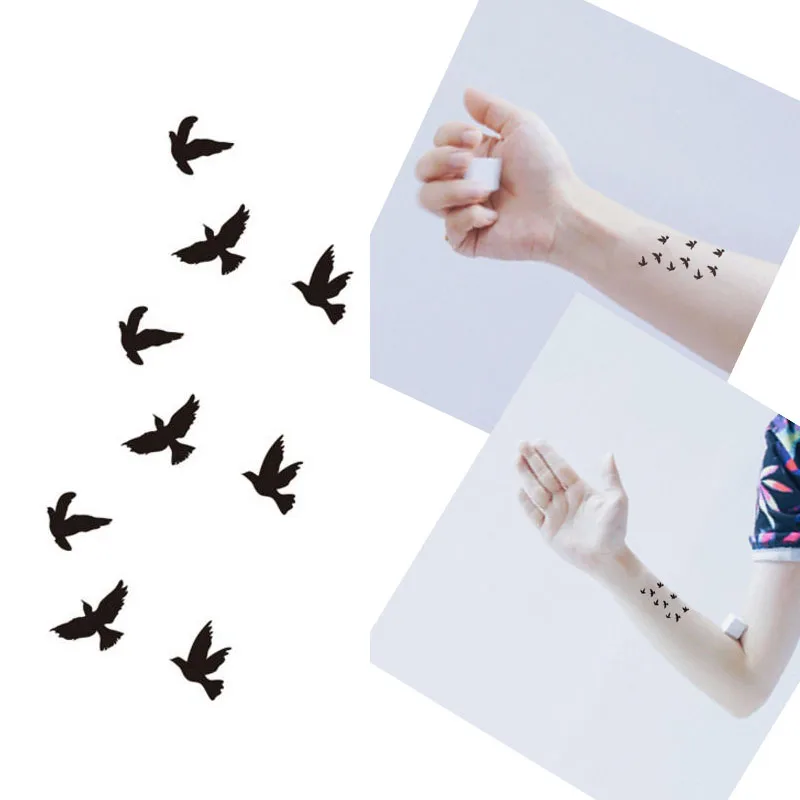 Водостойкая Временная тату наклейка Bittb 5 шт. черное украшение для рук|finger arm|tattoo
