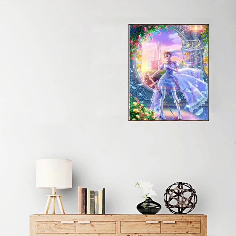 5D DIY Diamond Painting Full Square/Round Drill &quotCartoon princess&quot 3D Embroidery Cross Stitch gift Home Decor Child Gift Sale | Дом и