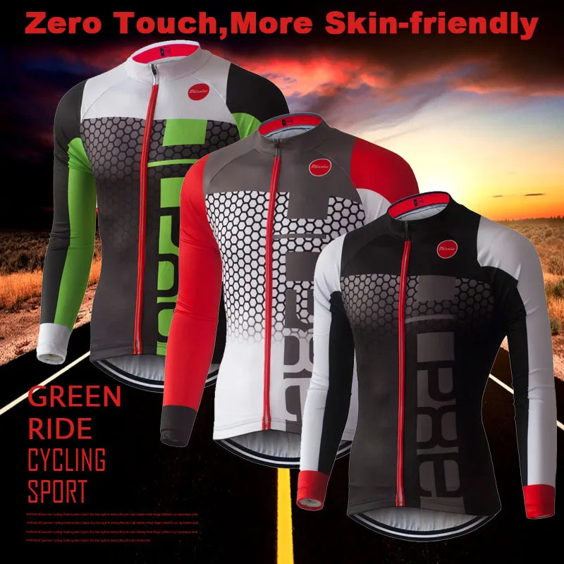 Мужские профессиональные вело-Джерси PHTXOLUE с длинным рукавом весенне-осенняя