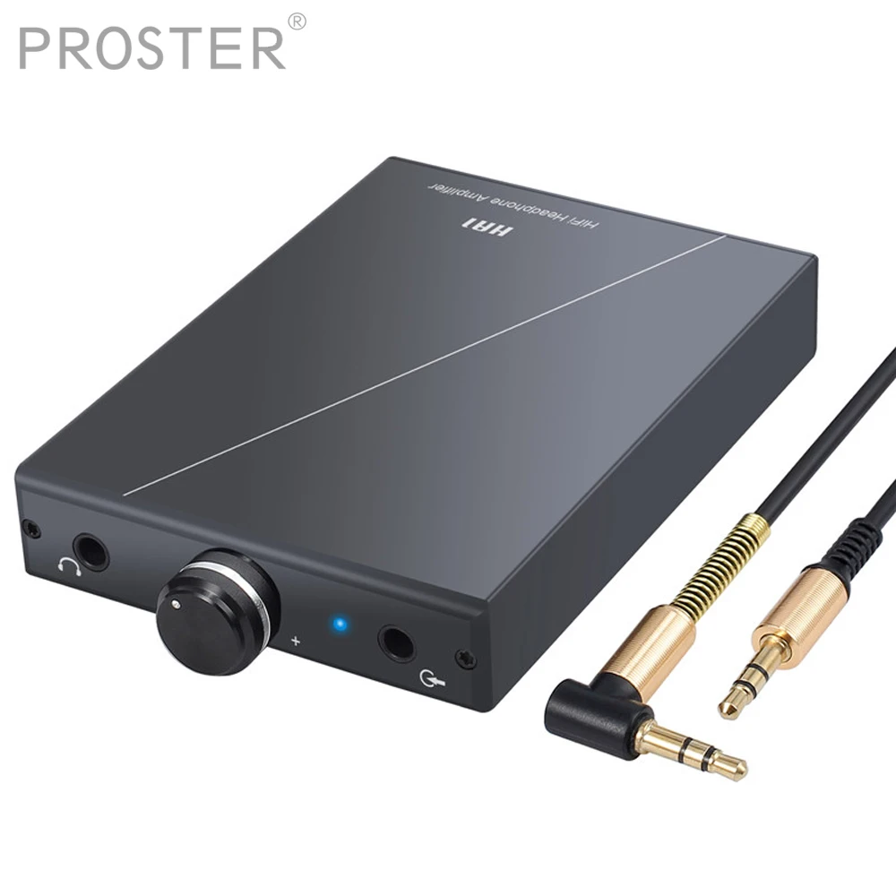 Proster усилитель для наушников алюминиевый HiFi усилитель 3,5 мм AUX Интерфейс стерео аудио супер бас усилитель для наушников для mp3-плееров