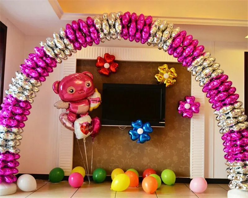 Недорогие 18 дюймовые разноцветные шары в форме сердца из алюминиевой фольги