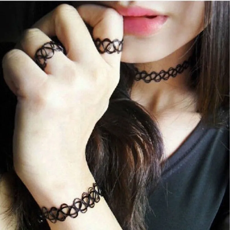 6 шт. комплект из колье и колье|tattoo choker|tattoo choker necklacechoker necklace |