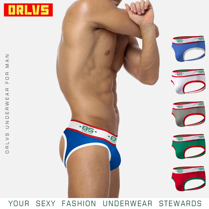 

85 Brand Men Underwear jockstrap sexy Cotton Patchwork jock straps mens thongs and g strings cuecas panties gay Underwear 173