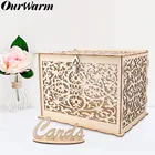 Шкатулка для свадебных открыток с замком, деревянная, подарок для гостя