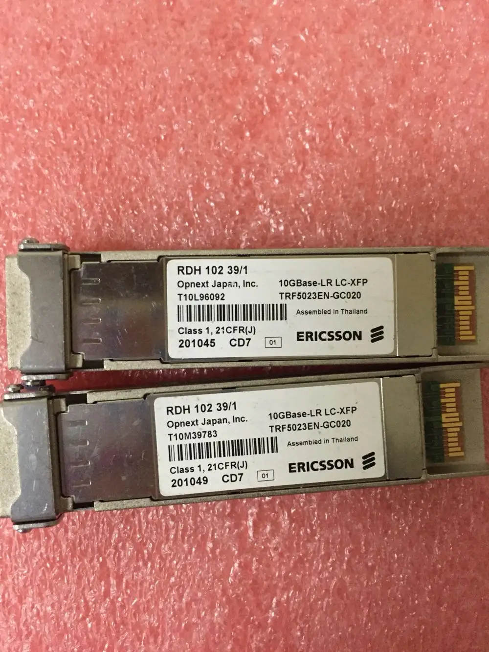 

Ericsson RDH 102 39/1, Opnext TRF5023EN-GC020 10GBase-LR LC-XFP