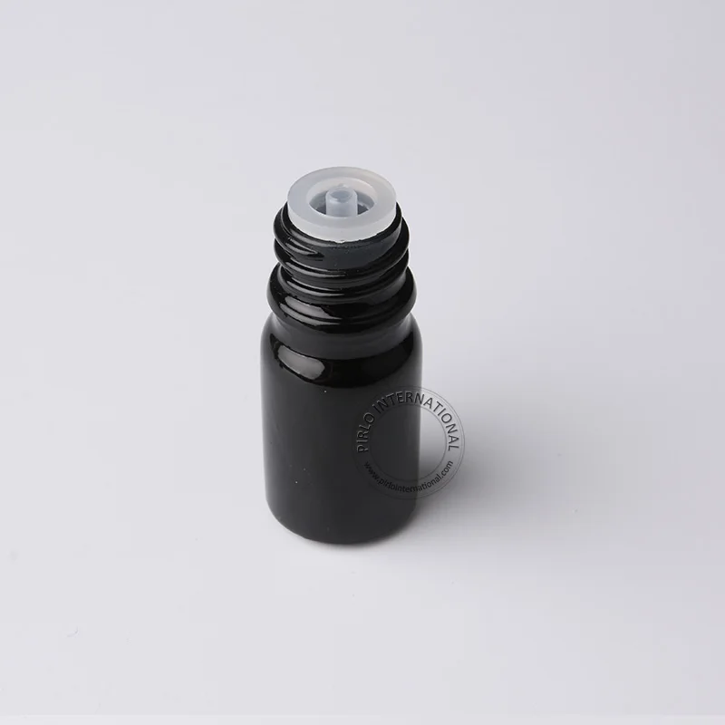 Акция 5 мл Бутылочка для эфирного масла черный стеклянный косметический