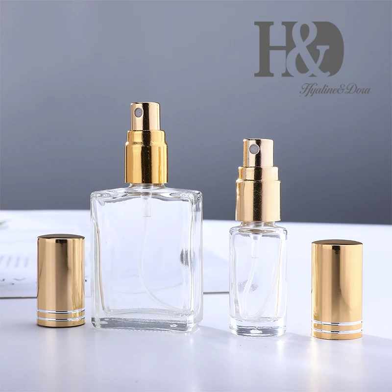 H & D набор из 6 прозрачные тонкие стеклянные бутылки с распылителем образцы