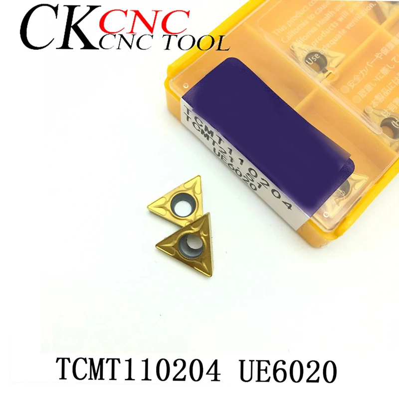 10 шт. твердосплавные пластины TCMT110204 UE6020 TCMT21.51 токарный инструмент TCMT 110204 резак