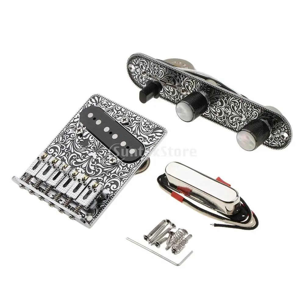1 Set Loaded Prewired Control Plate Bridge Replacement for Telecaster Guitar Accessories | Спорт и развлечения