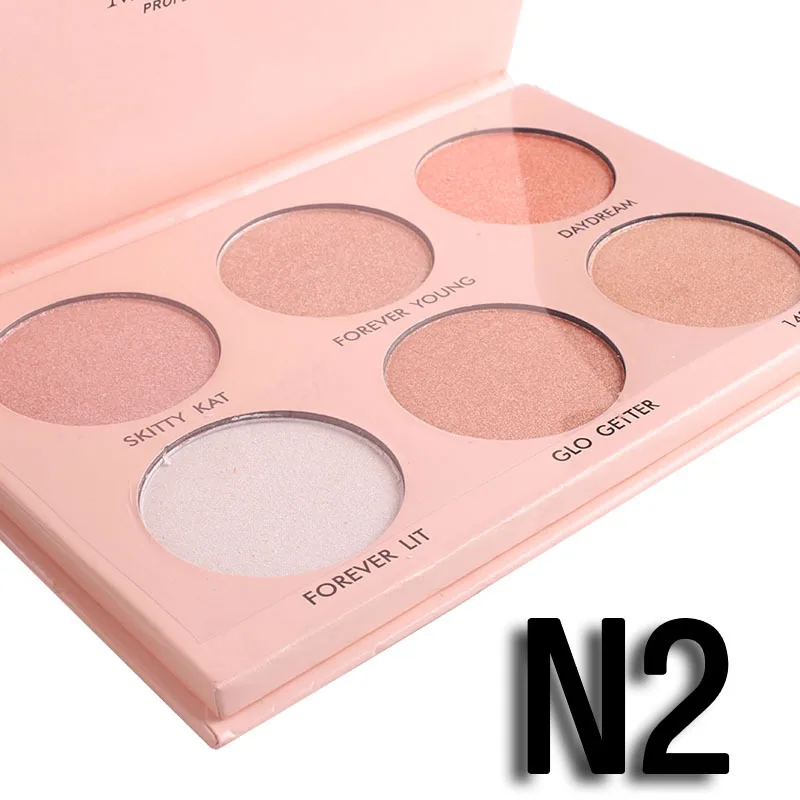 MISS ROSE 6 цветов хайлайтер палитра пудра макияж блеск бронзер контур тени для век